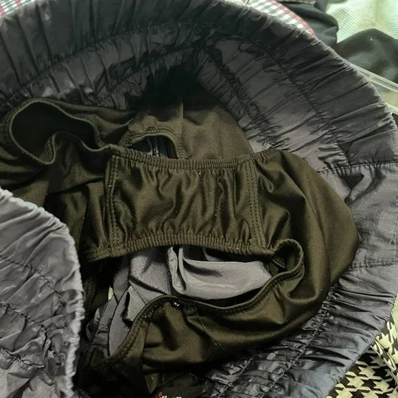 FREE PEOPLE THE WAY HOME SHORTS BLUE MEDIUM HIGH WAISTED NYLON SMOCKED WAISTBAND - Picture 5 of 8